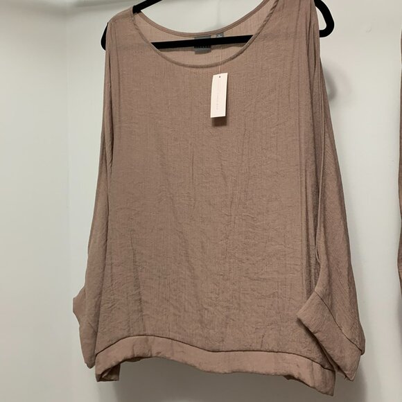 New York & Company (SoHo) Sand Linen Shirt and Jogger Set, XL NWT - Picture 2 of 10